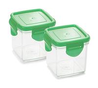 Genius Nicer Dicer Quick Récipient de récupération avec couvercle fraîcheur vert 200 ml (4 pièces) Boîte de récupération - Pour couper, conserver et transporter