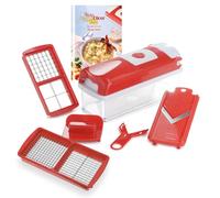 Genius Nicer Dicer Smart | 6 pièces | Hachoir alimentaire | Multi-Cutter | Trancheuse | Râper | Dicer | Mandoline fruits + légumes | Nouveau