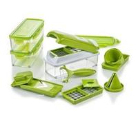 Genius Nicer Dicer Smart Julietti - 16 pièces - Coupe-légumes - Trancheuse en spirale - Trancheuse en julienne - Trancher, couper en dés, émincer, éplucher, juliennes - Mandoline - Broyeur