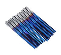 Genmitsu CNC CNC Routeur Bits Genmitsu, ZDZCYS22DL 10 Pièces 3.175mm Poignée Outil de Fraisage Carbure cémenté 2 Cannelures Fraise Droite