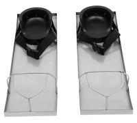 Genouillères pour le béton - Genouillères rigides - Acier inoxydable 201 - Dimensions : 71 x 20 cm - Sangles à boucles - Une paire