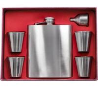 Gentelo Ensemble de flasques en acier inoxydable avec 4 verres, 540 ml
