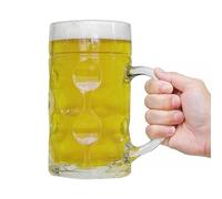 Gentlemens Club- Gentlemen's Club chope bière géante en Verre, PP0804TX, Claire, 1 Unité (Lot de 1) avec Poignée