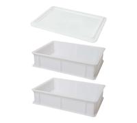 genus dei Dei | Deux boîtes à pizza et à pain | Récipient pour pétrir | Boîte à pâtes | Deux boîtes de 30 x 40 x 10 cm + 1 couvercle