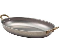 GENWARE Marmite de service ovale, acier inoxydable Vintage, contenance 1,00 litre, hauteur 40 mm