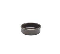 Genware Terra Lot de 12 plats à tapas en porcelaine Noir 10 cm