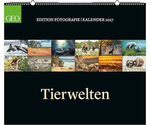 GEO Edition: Tierwelten 2027: Wandkalender 70x60 cm mit 12 Tierfotografien, deutschem Kalendarium, Spiralbindung und Postkarten