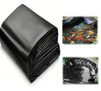 Géomembrane pour étangs, noire, en HDPE, épaisseur 0,2 mm, pour étangs de pêche, fontaines et jardins d'eau (2 m x 3 m)
