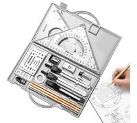 Géométrie Compasset, géométrie définie pour les étudiants | Outil de précision de géométrie 16x,Outil de dessin avec boîte de rangement, préparation de fournitures pour les artistes architectes