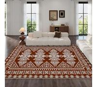 Géométrie Intérieur Tapis de Décoration 120x180cm Style Bohème Ethnique Et Tribal Tapis Poils Ras Lavable Salon Moquette, Soft Antidérapant Tapis De Sol pour Chambre Couloir Paillasson Entrée 2Q984