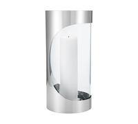 Georg Jensen Bougeoir Chrome contours hurricane 33 cm Acier inoxydable