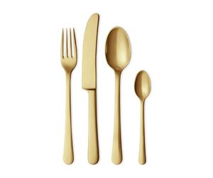Georg Jensen Coffret cadeau couverts Copenhagen 4 pièces Doré mat