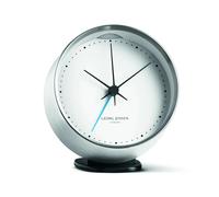 Georg Jensen Horloge de table Koppel Ø 10 cm blanc-acier inoxydable