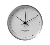 Georg Jensen Horloge murale Koppen blanc-acier inoxydable Ø 22 cm