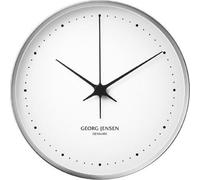Georg Jensen - KOPPEL Horloge murale 30 cm, acier inoxydable avec cadran blanc