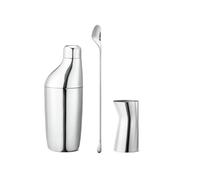 Georg Jensen - SKY Shaker à cocktail & Cuillère à mélanger & Gobelet gradué