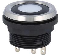 Georg Schlegel Bouton à membrane simple, 1W rond, connecteur plat SHORTRON 2,8 mm x 0,8 mm - 1 pièce