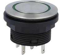 Georg Schlegel Bouton-poussoir tactile avec éclairage annulaire, 1 W éclairé, rond, connecteur plat SHORTRON 2,8 mm x 0,8 mm - 1