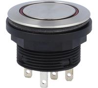 Georg Schlegel Bouton-poussoir tactile avec éclairage annulaire, 1 W éclairé, rond, connecteur plat SHORTRON 2,8 mm x 0,8 mm - 1