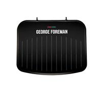 George Foreman 25810 Medium Fit Grill - Plaque de cuisson polyvalente et machine à toastie avec revêtement antiadhésif amélioré et chauffage rapide, noir