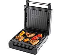 George Foreman Barbecue électrique Multifonction & Panini / sandwich [87% moins de fumée] Barbecue grill de table Inox (Plaques antiadhésives compatibles lave-vaisselle, Bac à graisse) 28000-56