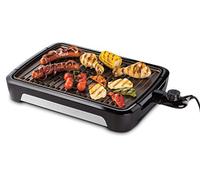 George Foreman Barbecue électrique portable [80% moins de fumée] Barbecue de table & extérieur (Grille antiadhésive compatible lave-vaisselle, bac à graisse, réglage de température) 25850-56