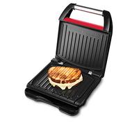 George Foreman Barbecue Grill électrique Multifonction & à panini / sandwich, [Plaques antiadhésives - 5 Portions] Compact Rouge (viande, poisson et légumes, Réduit jusqu'à 42% de graisse) 25040-56