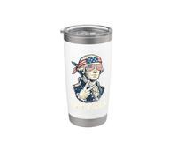 George Washington Two Fiddy 250 Years Funny 4th of July Gobelet isotherme en acier inoxydable double paroi