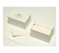 Boite Mode de Paris, 30cartes-30 enveloppes, coupe Moyen-Age - Blanc