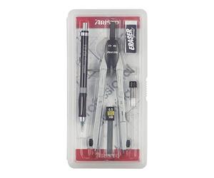 GEOtec College Compas de réglage rapide FLP, gomme, Minendose HB, Minen