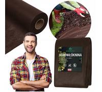 Geotextile/Agrotextile contre les mauvaises herbes, toile de paillage, marron 50g 1,1m x 45 m