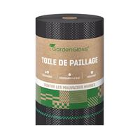 GardenGloss 50m² Tissu anti-mauvaises herbes 100g/m² - Perméable et résistant à la déchirure - Stabilisation UV - (50m x 1m, rouleau)