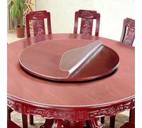 Geovne Film de Protection de Table Givrée,Nappe Imperméable,Nappe Cristal Transparente,Film de Protection pour Table,Nappe Ronde Résistante à l'huile,Apte au Contact Alimentaire (Dia.60cm/24in)