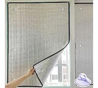 Geovne Film de Protection Solaire pour Fenêtre,Film Isolant en Aluminium,Film Réfléchissant pour Radiateur,Film D'isolation Thermique,Film pour Fenêtre Occultant,Pas de Colle (75x130cm/30 x51)