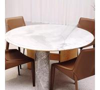 Geovne Nappe Transparente,Film de Protection de Table givrée,Nappe Imperméable de 1mm d'épaisseur,Nappe Cristal Ronde,Protège-Table en PVC,pour Bureau et Ordinateur,Inodore (Dia.85cm/33in)