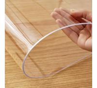 Geovne Nappe Transparente,Nappe Imperméable,Nappe Cristal Rectangle,Film de Protection de Table de 0,7mm d'Épaisseur,Protège-Table,Utilisation Intérieure et Extérieure (40x100cm/16x39in)