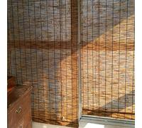 Geovne Rideau de Roseau Stores à enroulement,Stores en Bambou/Store Venitien Bois/Store Fenetre Occultant,pour Balcon/Jardin/Extérieur (130x150cm/51x59in)