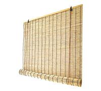 Geovne Store À Rouleau en Bambou Naturel,Rideau de Roseau,Store Enrouleur Bambou Extérieur Intérieur,Store dn Bambou Écologique,Parasol pour Balcon/Pavillon/Salon De Thé (140x180cm/55x71in)