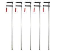 GEPCO Lot de 5 serre-joints 120 x 1200 mm avec poignée en plastique 120 cm 1,2 m
