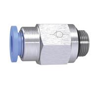 Ger. Clapet anti-retour "Blue Serie" - Schl. Pour filetage G 1/4 A, pour diamètre extérieur de 6 mm de diamètre. Charge maximale : 10 bars, plastique/MS vern.