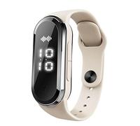 Gereton Bracelet Anti-moustiques Ultrasonique, Montre Bracelet Electronique Anti-Moustique Rechargeable par USB, Bracelet Anti-Insectes Intelligent, pour Enfants et Adultes, Blanc