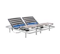 Geriafy - Lit Électrique 2 Personnes 160x200 cm | Sommier Renforcé à Lattes en Hêtre | Réglable avec Télécommande Filaire