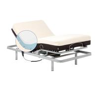 Geriafy - Lit Électrique 90x190 cm avec Matelas Cotton V6 Mémoire de Forme | Housse Respirante | Sommier Électrique 4 Plans avec Télécommande par Câble