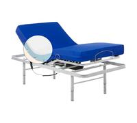 Geriafy - Pack Lit Électrique 90x200 cm | Pieds Réglables | Matelas Sanitaire Viscoélastique Imperméable