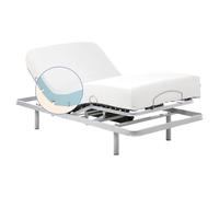 Geriafy - Pack Lit Électrique Renforcé avec Matelas Viscoélastique de 20 cm Tencel | Tissu Frais et Doux (80x190 cm, Télécommande)