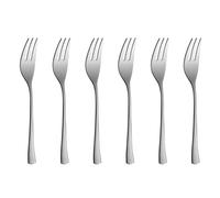 Gerlach 1760 Fourchettes à Dessert et à Gâteau, Lot de 6, Acier Inoxydable | Petites fourchettes à pâtisserie argentées haute brillance, compatibles lave-vaisselle, pour dîners et célébrations