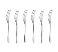 Gerlach 1760 Fourchettes à Dessert Lot de 6 Acier Inoxydable Argentées | Haute brillance, petites fourchettes à gâteau, inox 18/10, pour dîners, anniversaires et célébrations