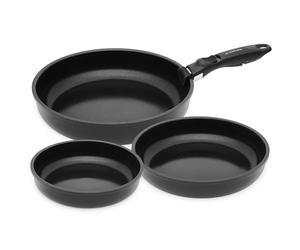 Gerlach 1760 Lot De 3 Poêles 20/24 / 28 cm Poignée Amovible Avec Revêtement Antiadhésif Ilag Xera Dur 2 Céramique Acier Inoxydable Tous Feux Dont Induction Smart