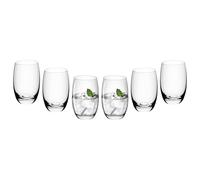 Gerlach 1760 Lot de 6 verres à boire 360 ml - Verres à eau - Passent au lave-vaisselle - Verres universels - Verres à jus - Flux transparent