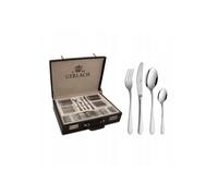 Gerlach 1760 Ménagère 68 Pièces Acier Inoxydable 12 Personnes Valise | Couverts de table haute brillance, acier inoxydable 18/10, argentés, set pour repas et occasions spéciales, Antica
